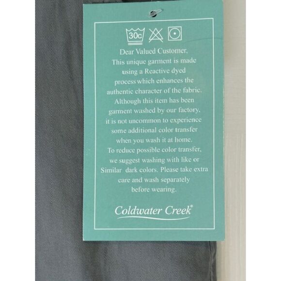 Coldwater Creek Hidden Stretch Waist Chino Pants NWT Women’s 18 Laurel Green - Picture 7 of 10